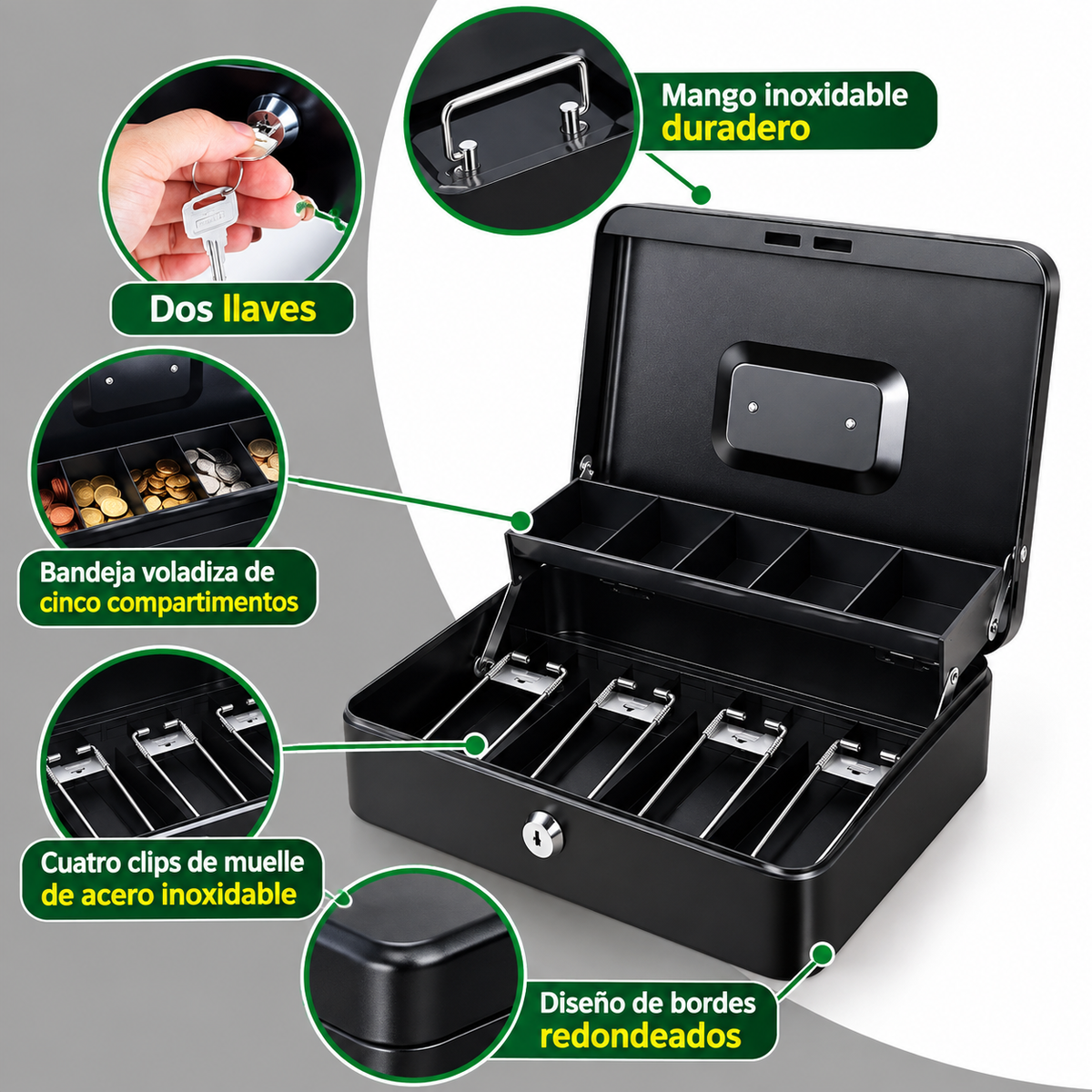 💵CAJA ORGANIZADORA DE DINERO METALICA🤑