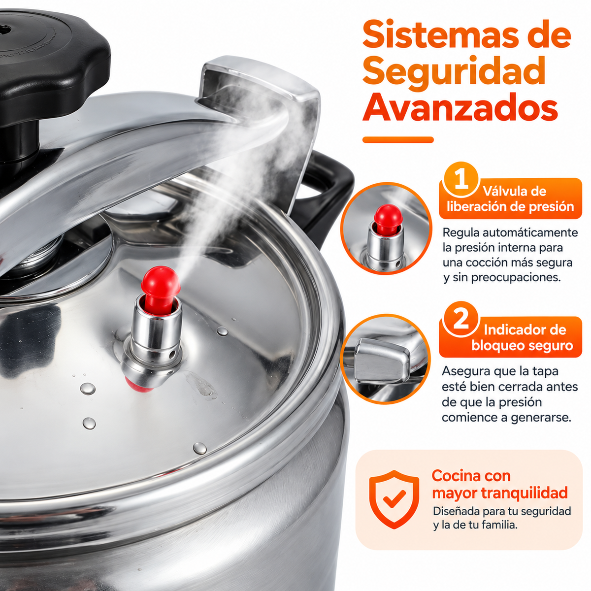 Olla a Presión de Aluminio 5 Litros