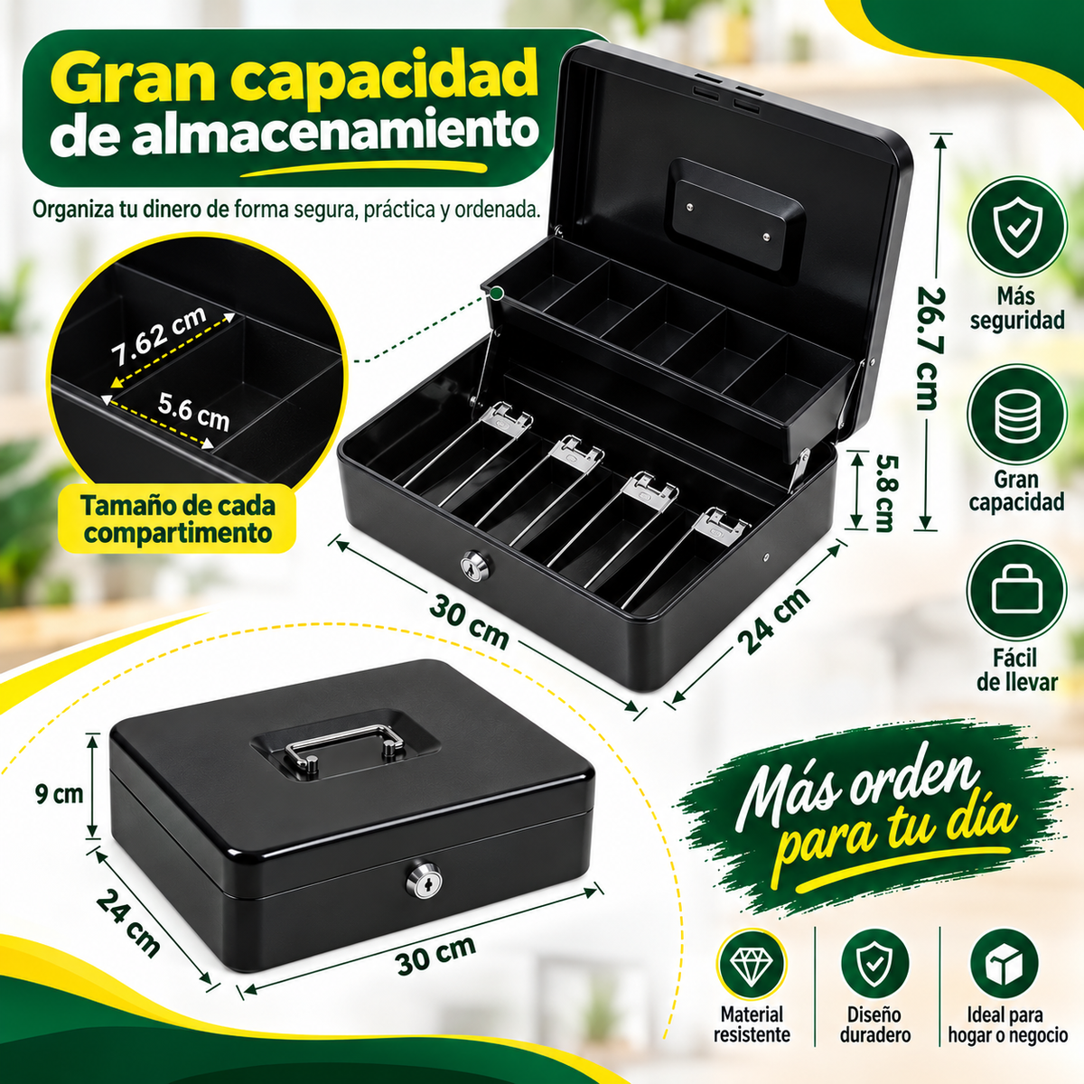 💵CAJA ORGANIZADORA DE DINERO METALICA🤑