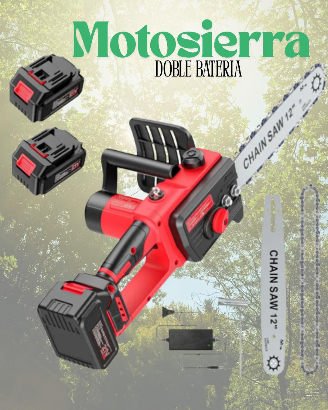 Motosierra Inalámbrica de 12 Pulgadas